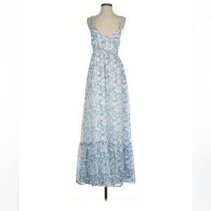Lulu's Blue and White Tiered Maxi Dress